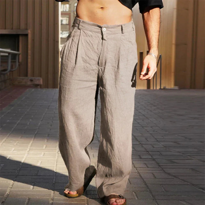 JAMES – WIDE-LEG LINEN TROUSERS