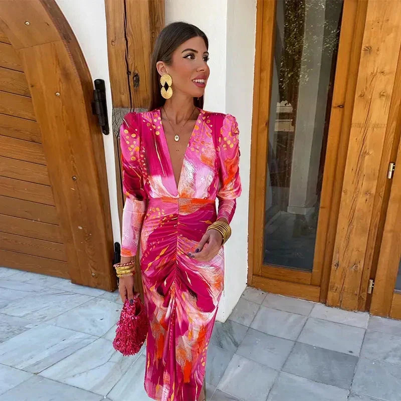 Lynor - Elegant Flowy Maxi Dress