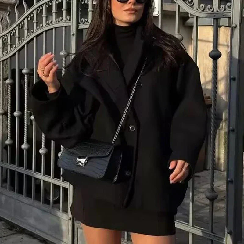 Elowen 0 Oversized Long Faux Wool Coat