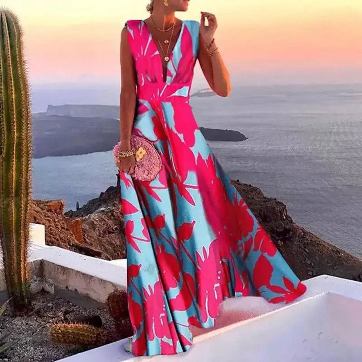 LYNOR – FRENCH CHIC FLORAL SLEEVELESS DRESS
