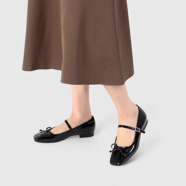 ELENAVELLE – ORTHOPEDIC SQUARE TOE BALLET FLATS