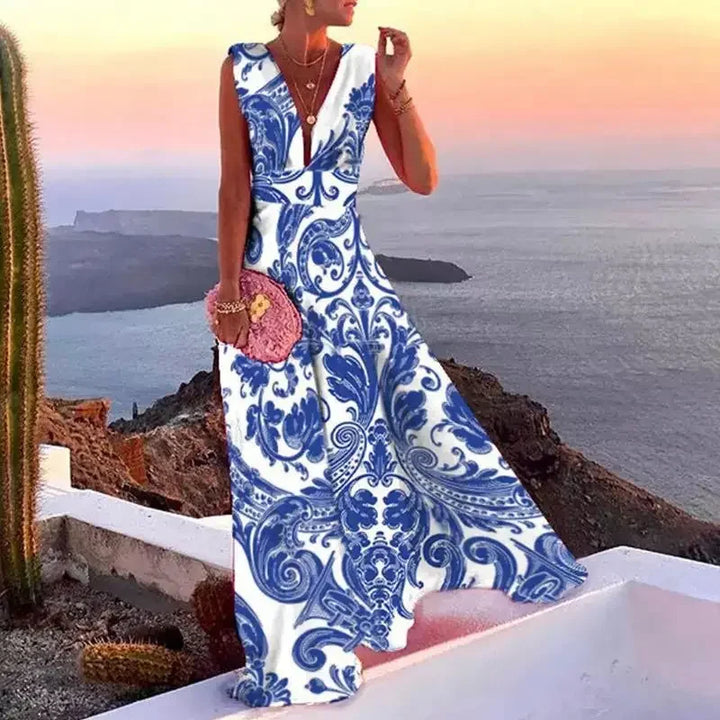 LYNOR – FRENCH CHIC FLORAL SLEEVELESS DRESS