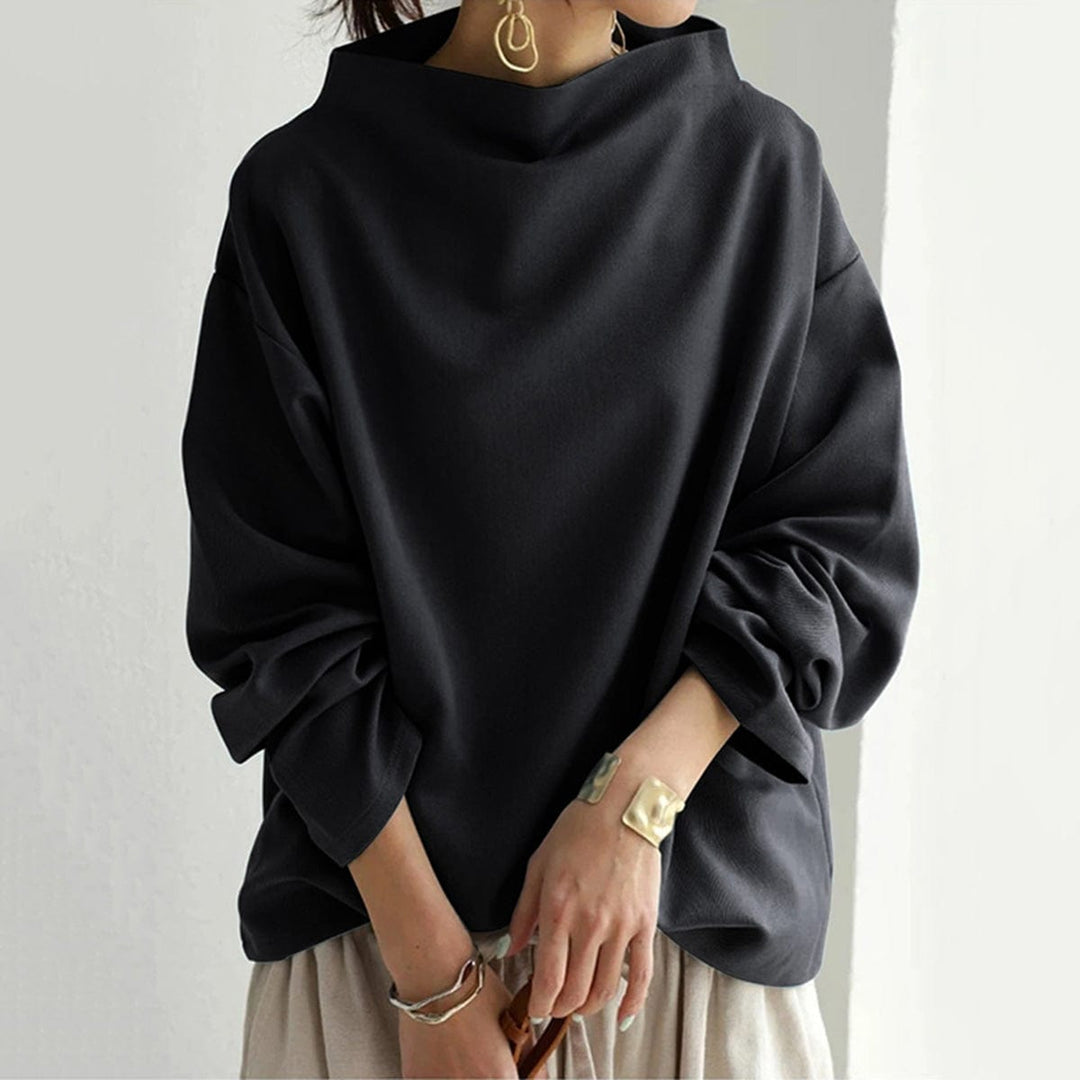 MYRALITHRA – HIGH-NECK SOFT KNIT TOP