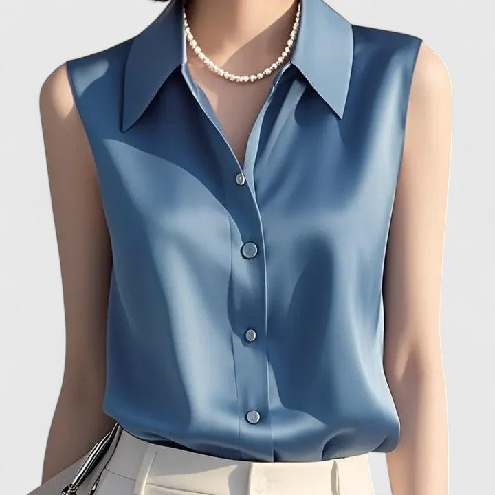 MAPLE – SOPHISTICATED BLOUSE WITH SATIN ELEGANCE