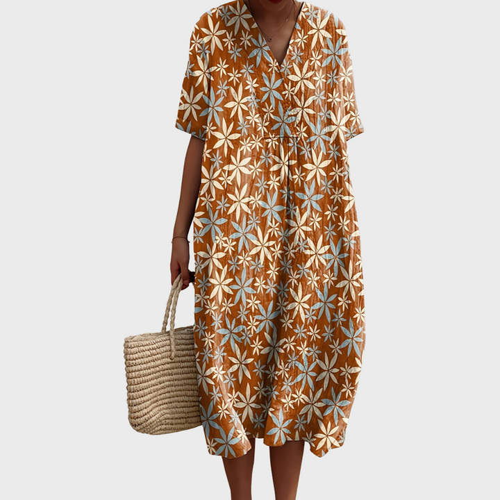 TALINDRA – GEOMETRIC PATTERNED DRESS