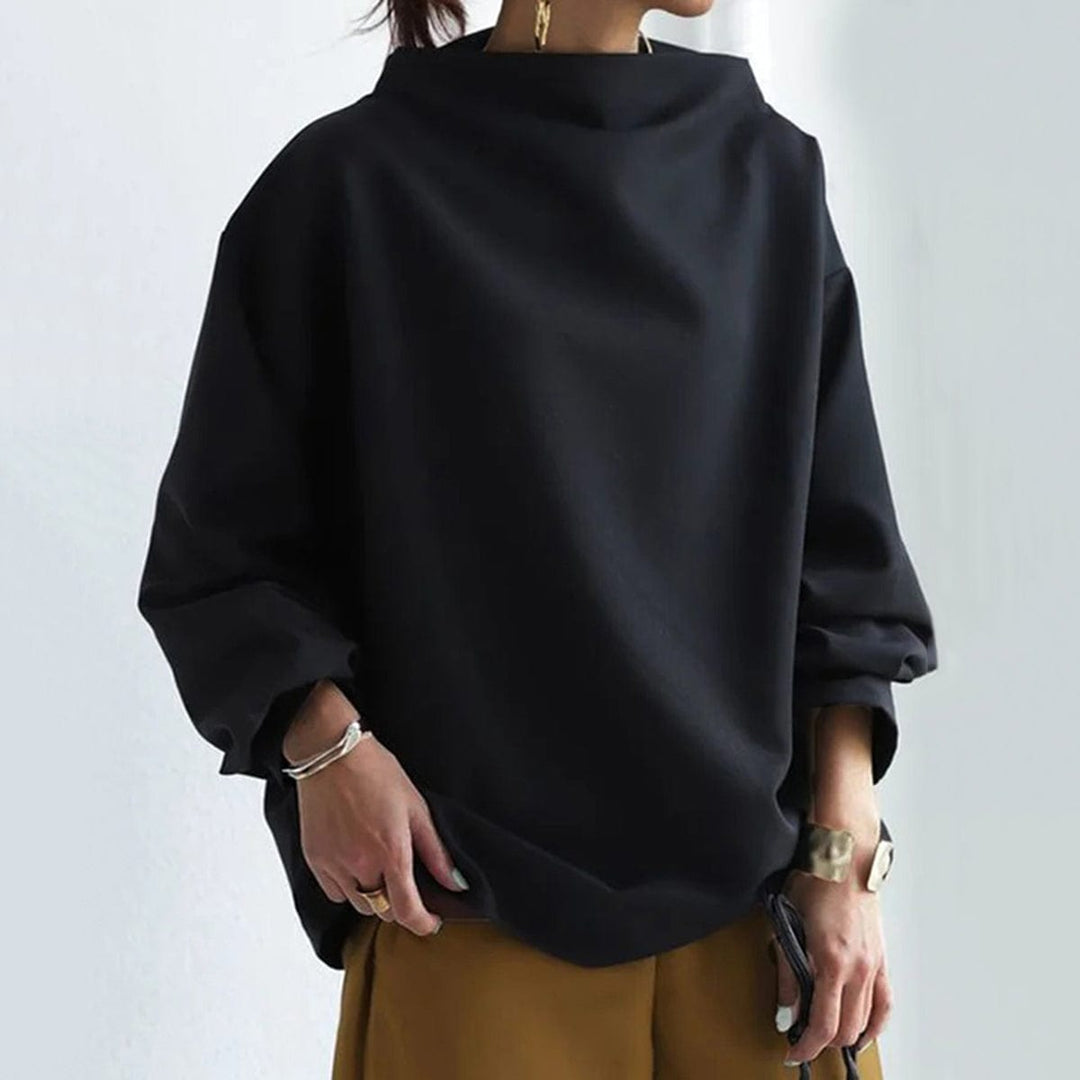 MYRALITHRA – HIGH-NECK SOFT KNIT TOP