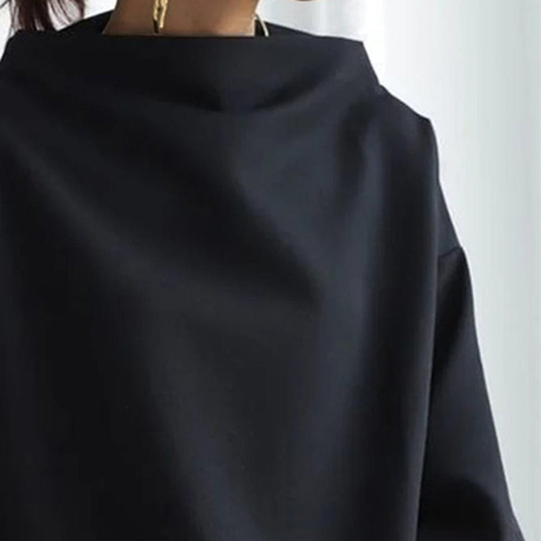 MYRALITHRA – HIGH-NECK SOFT KNIT TOP