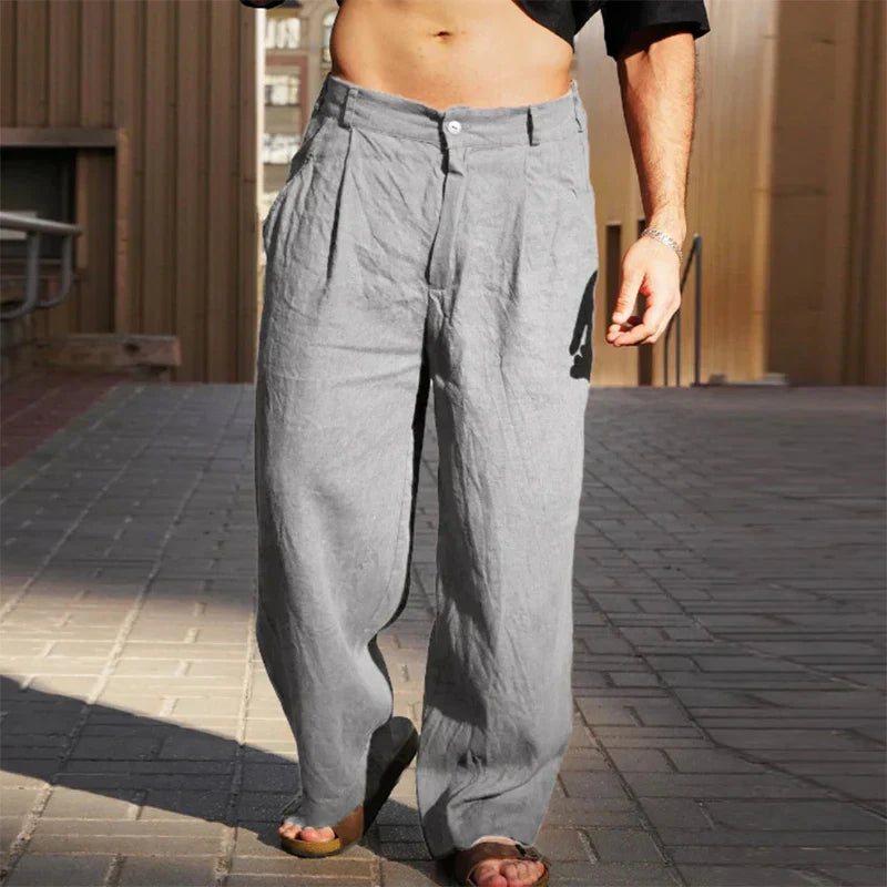 JAMES – WIDE-LEG LINEN TROUSERS