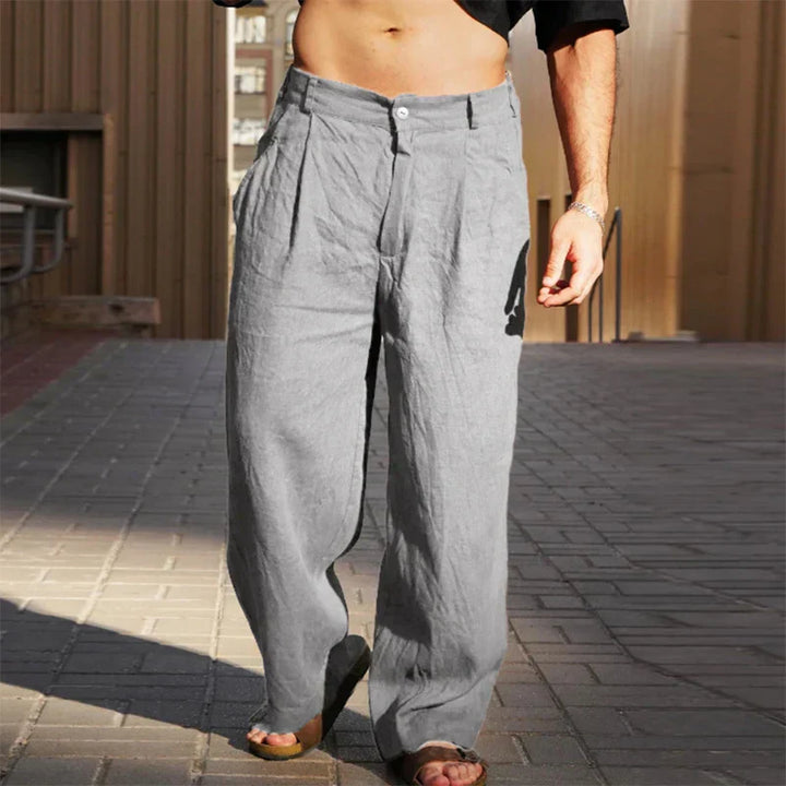 JAMES – WIDE-LEG LINEN TROUSERS