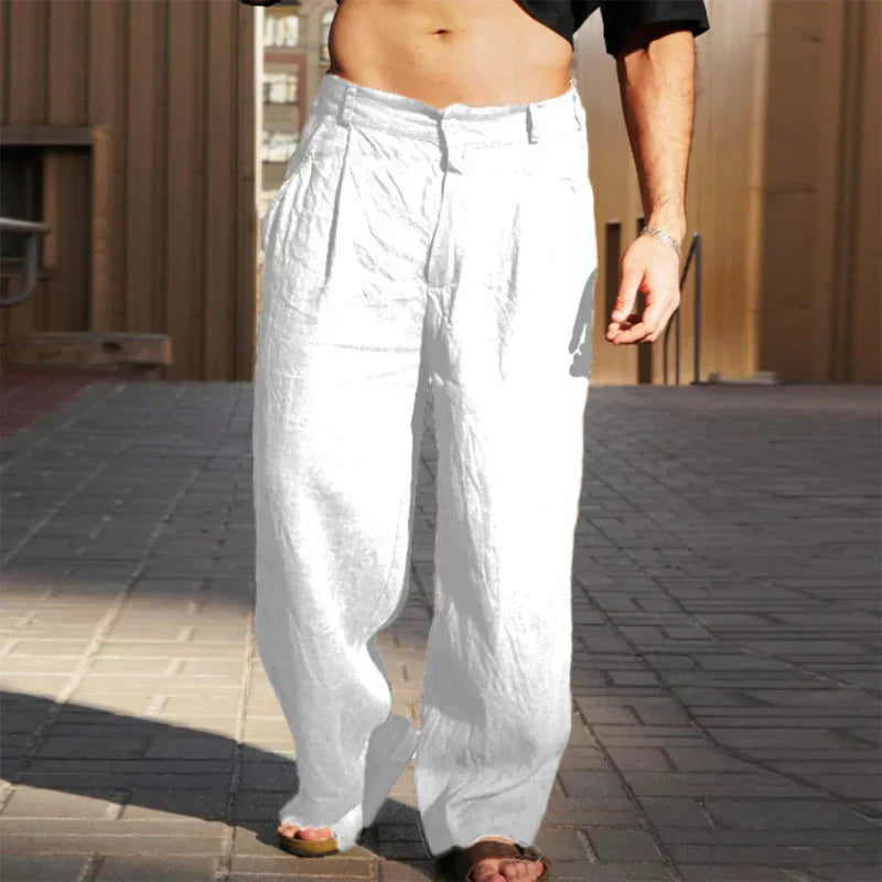 JAMES – WIDE-LEG LINEN TROUSERS
