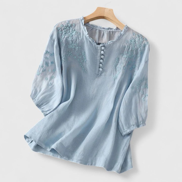 VANELYA – ELEGANT BUTTON-FRONT BLOUSE