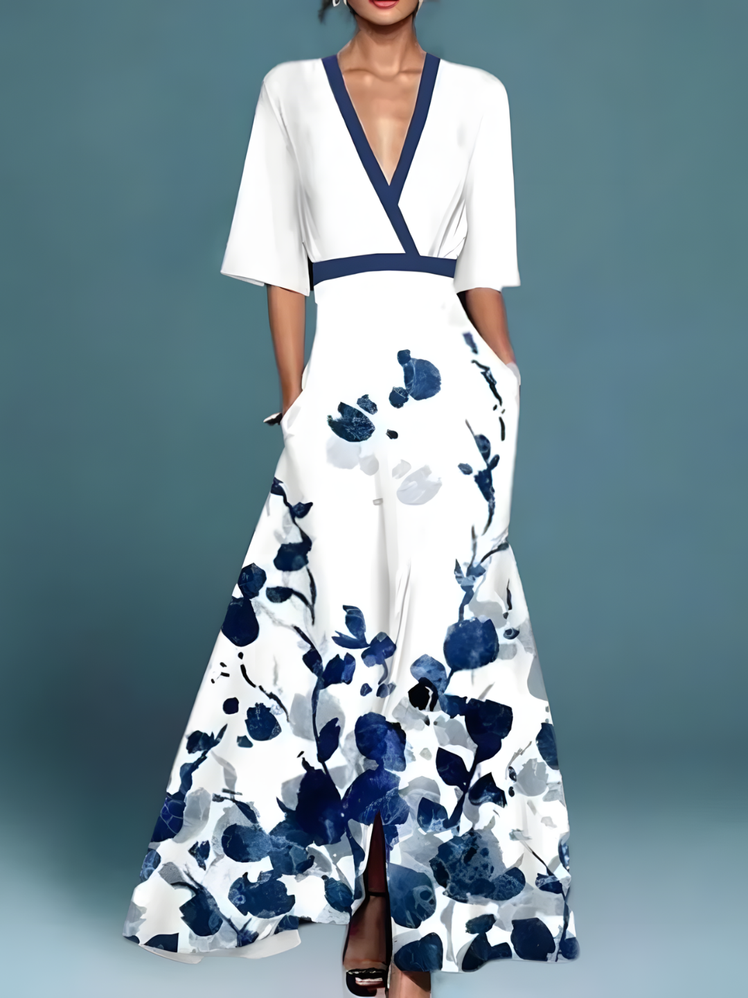Elegant Floral Wallet Dress