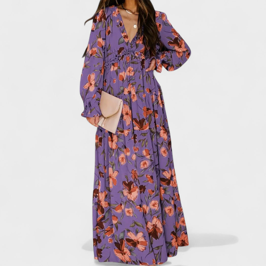 Zera - Floral Tiered Maxi Dress