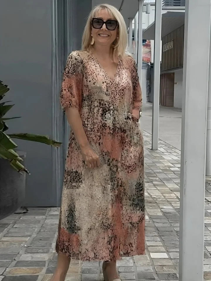 NYXIE – LEOPARD LACE V-NECK SUMMER DRESS