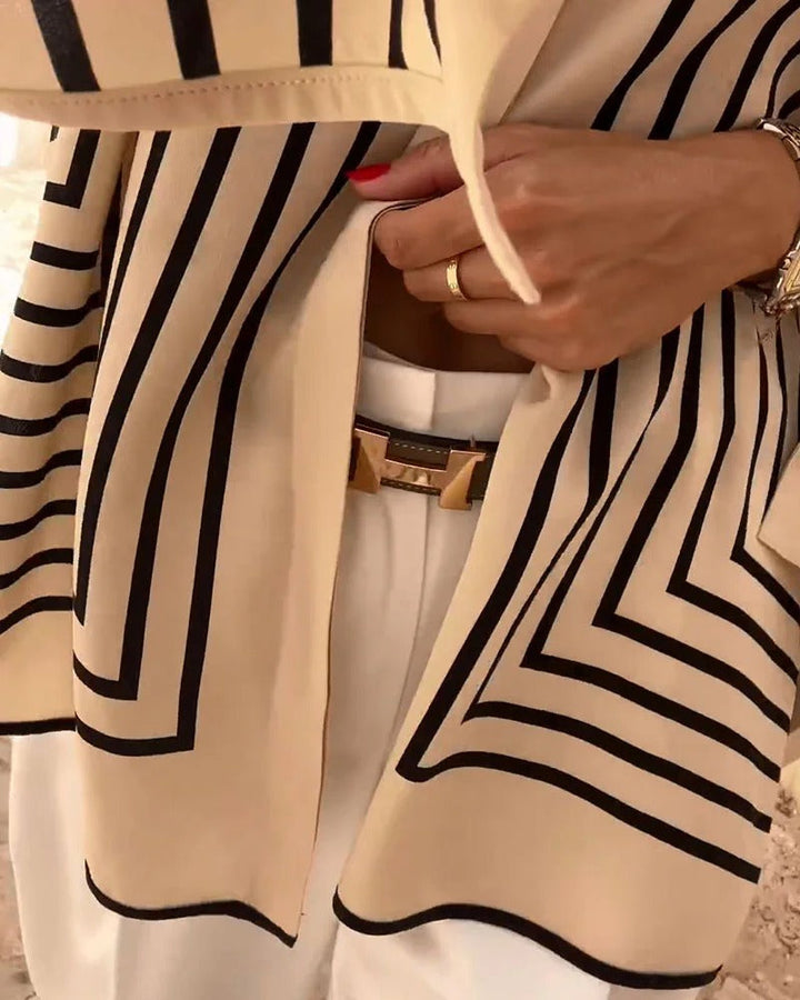 VENYARA – STRIPED BLOUSE WITH ELEGANT DESIGN