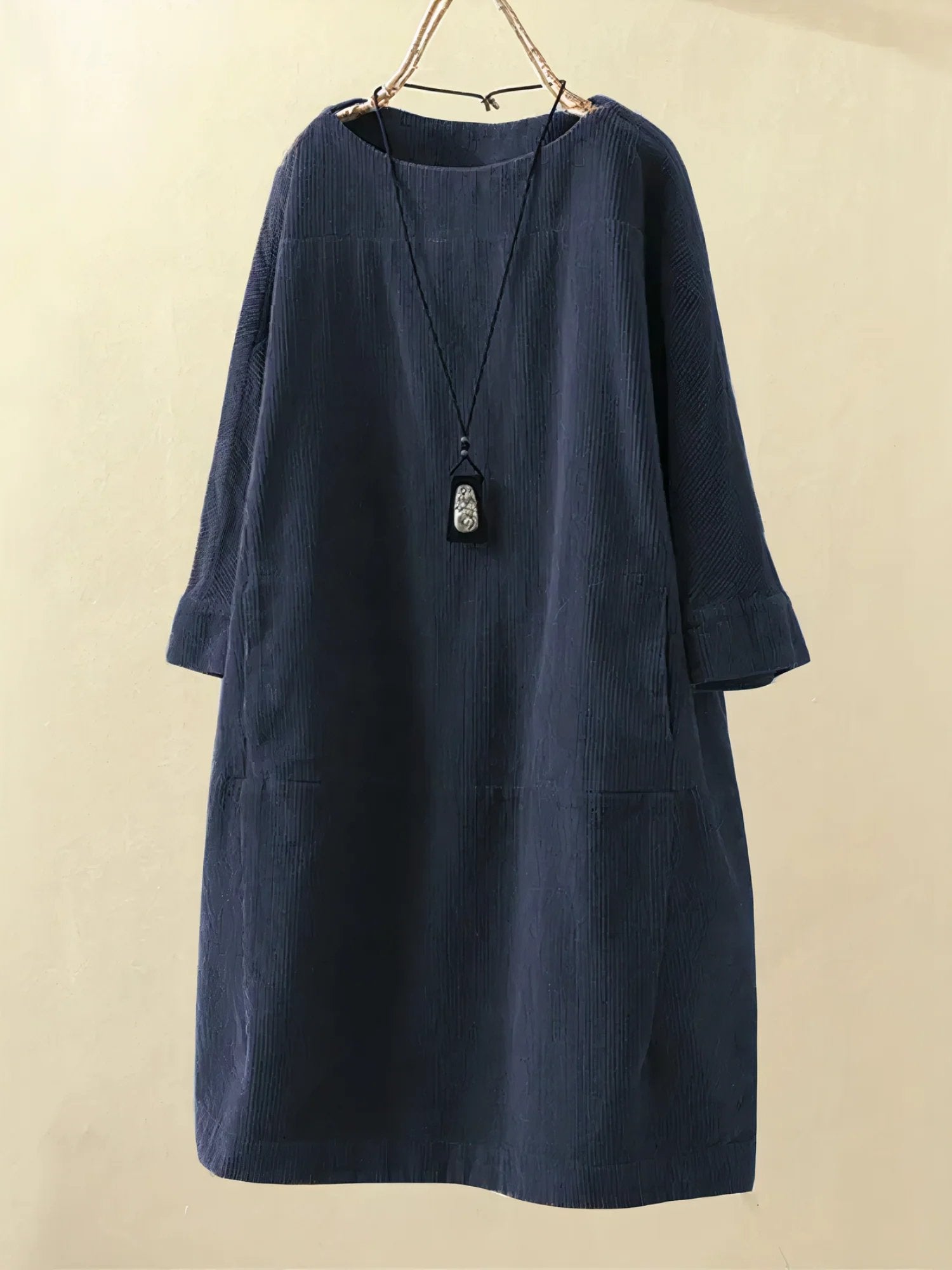 Alexis - Vintage Corduroy Relaxed Dress
