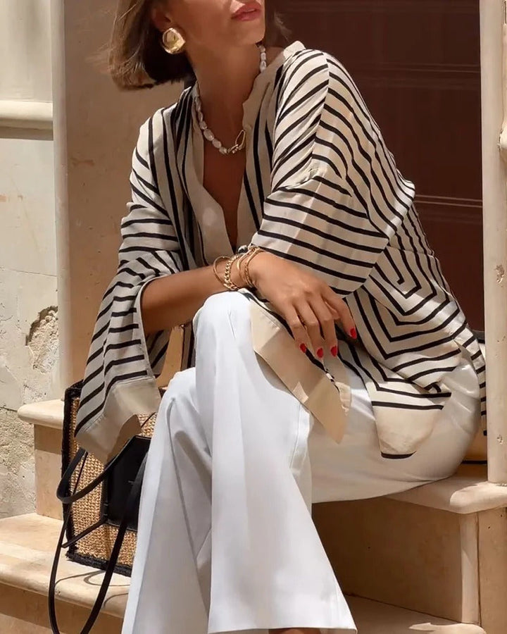 VENYARA – STRIPED BLOUSE WITH ELEGANT DESIGN