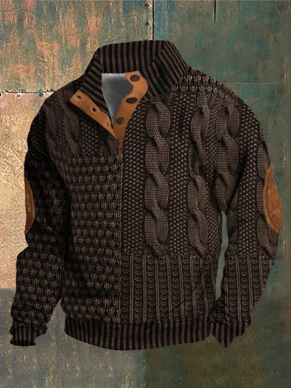 LEO – PATTERNED COZY KNIT SWEATER FOR MEN