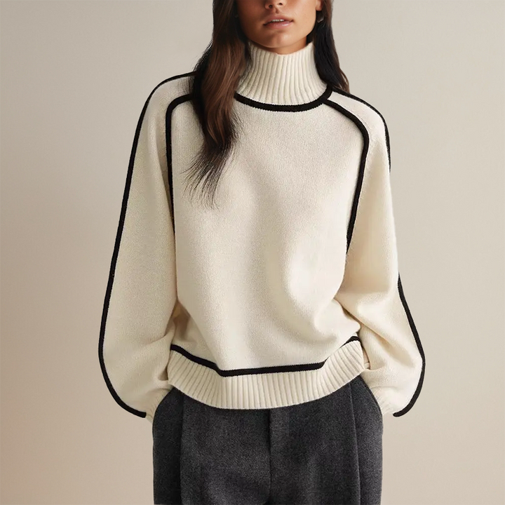 EMORIENNE – SOFT CASHMERE-LIKE TURTLENECK SWEATER