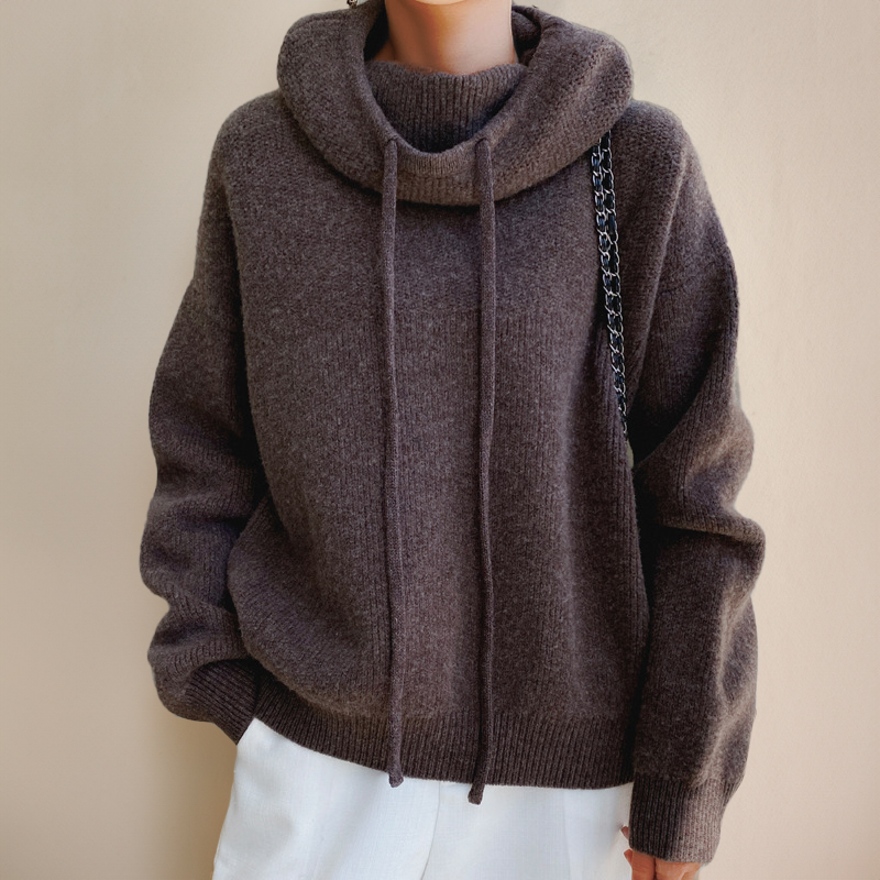 Eva - Drawstring Knit Sweater