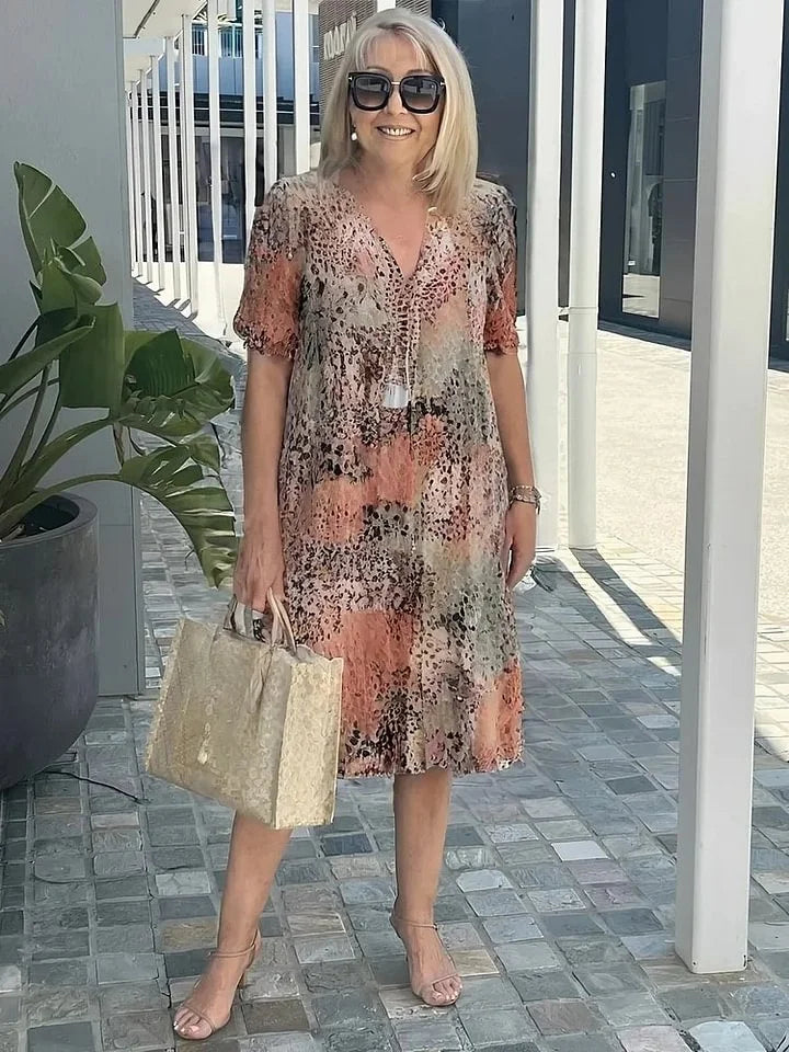 NYXIE – LEOPARD LACE V-NECK SUMMER DRESS