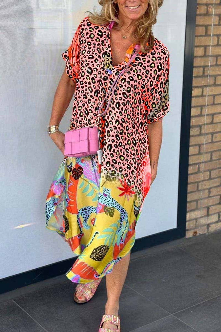 NYELITH – RELAXED FIT LEOPARD PRINT DRESS