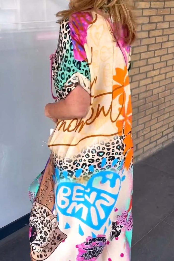 NYELITH – RELAXED FIT LEOPARD PRINT DRESS