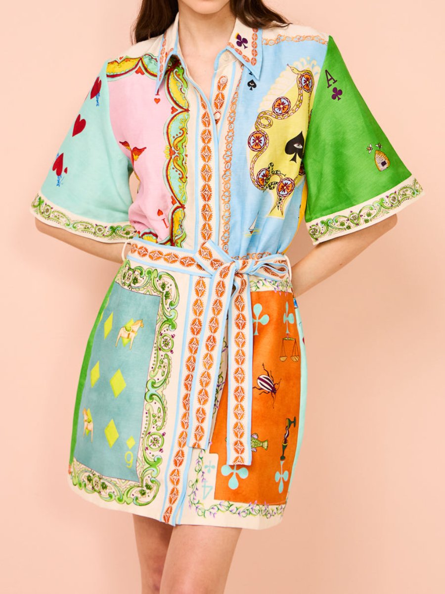 NOVALEE – PRINTED SHIRT DRESS