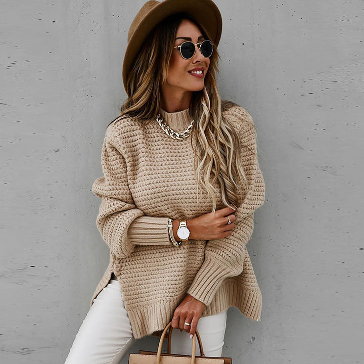 REVERIE – WOMEN’S TURTLENECK SIDE-SLIT SWEATER